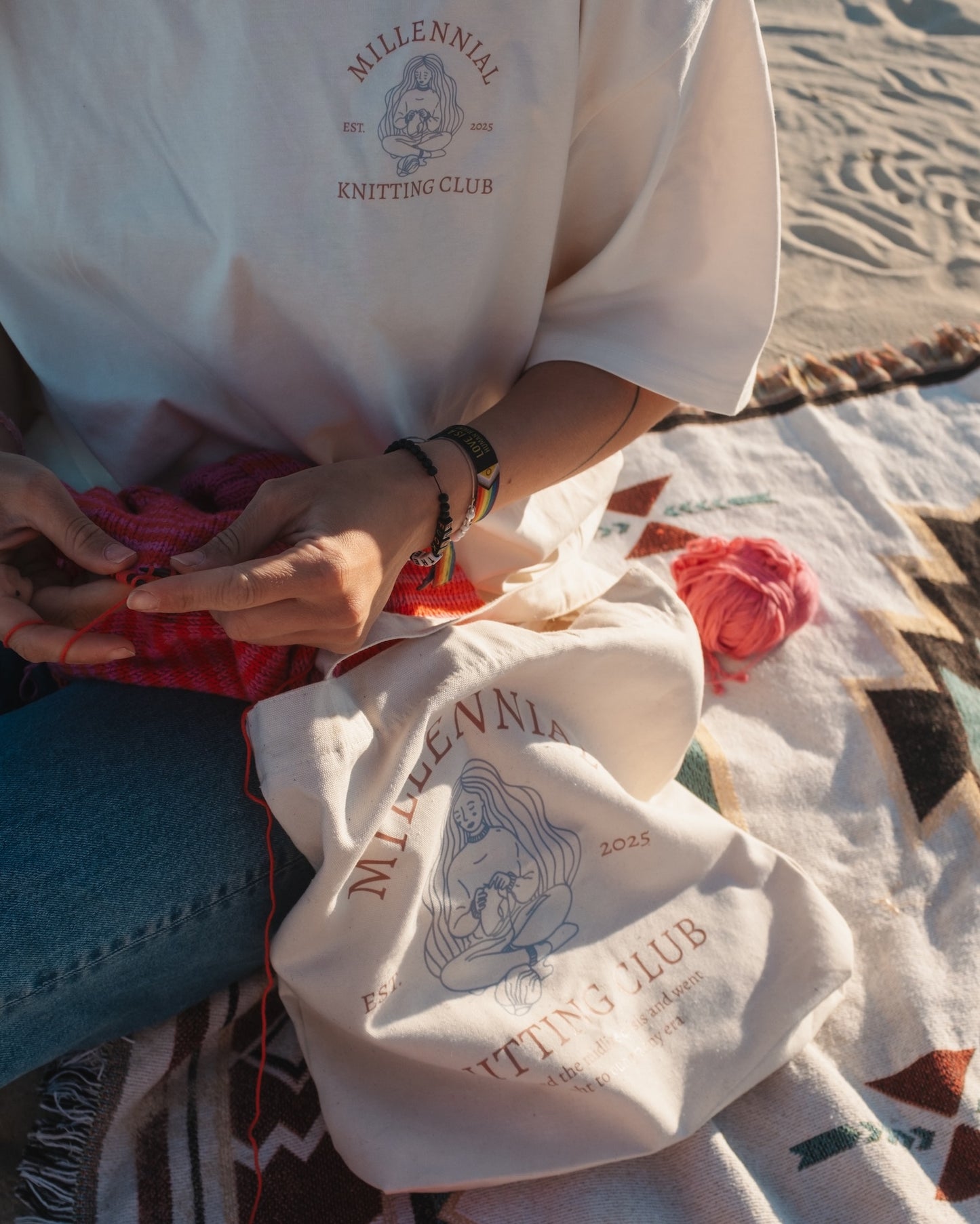 MILLENNIAL KNITTING CLUB Tote-Bag
